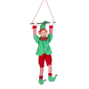 Mica Decorations Elf Hangend | Beweging en muziek op batterijen | 18 x 10 x 65 cm | Groen LBB00287 - 1