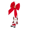Mica Decorations Kerstman Strik | Beweging en muziek op batterijen | 38 x 15 x 90 cm | Rood LBB00289 - 1