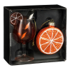Mica Decorations Ornament Sinaasappel Aperol Glas | Set van 2 | 13,5 x 12,5 x 6 cm | Oranje LBB00283 - 1