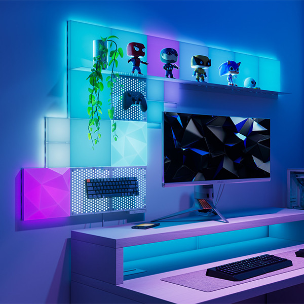 Nanoleaf Blocks Textured Big Squares | 1200-6500K + RGB | 2 stuks | Uitbreidingsset  LNA00086 - 2