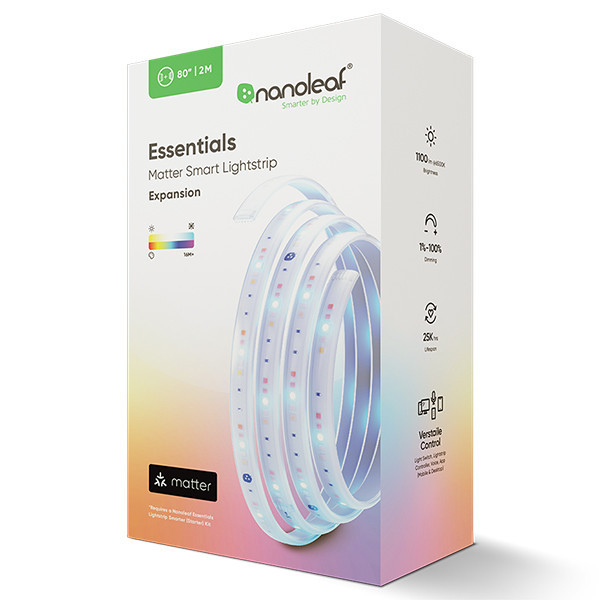 Nanoleaf Essentials Smart Light Strip | 2 meter | 11.5W | RGB + 2700-6500K | Uitbreiding  LNA00051 - 1