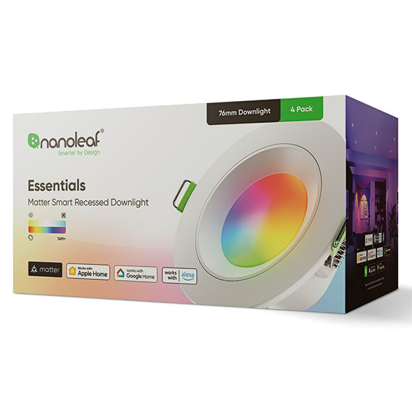 Nanoleaf Essentials Smart downlight | 6W | RGB + 2700-6500K | 4 stuks  LNA00057 - 1