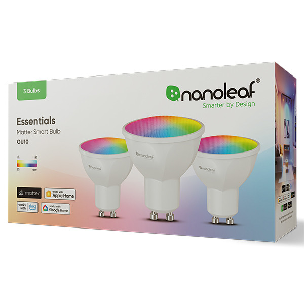 Nanoleaf Essentials Smart spot GU10 | 5W | RGB + 2700-6500K	 | 3 stuks  LNA00055 - 1