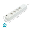 Nedis Nedif SmartLife Slimme stekkerdoos met energiemeter | Max. 3680W | Wit  LNE00194 - 5