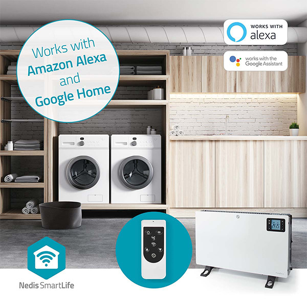 Nedis Slimme convectorkachel | Instelbare thermostaat | WiFi (Tuya) | Wit | 2000W LNE00206 - 7
