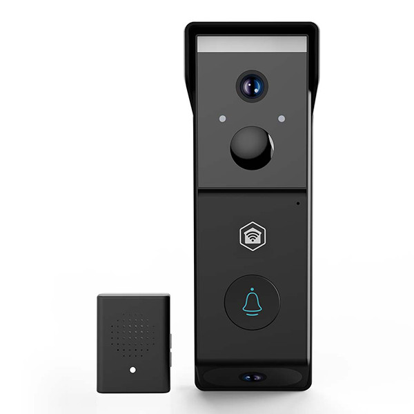 Nedis Slimme dual cam deurbel inclusief gong | Batterijvoeding | 2x 1080p | Zwart | IP54 | WiFi (Tuya) LNE00214 - 1