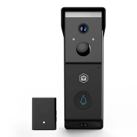 Nedis Slimme dual cam deurbel inclusief gong | Batterijvoeding | 2x 1080p | Zwart | IP54 | WiFi (Tuya)