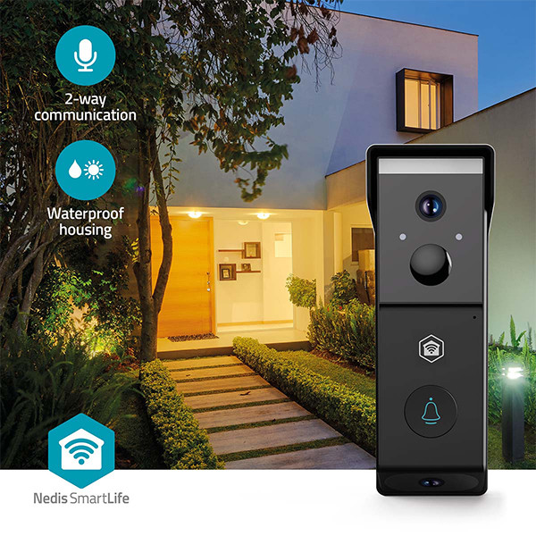 Nedis Slimme dual cam deurbel inclusief gong | Batterijvoeding | 2x 1080p | Zwart | IP54 | WiFi (Tuya) LNE00214 - 8