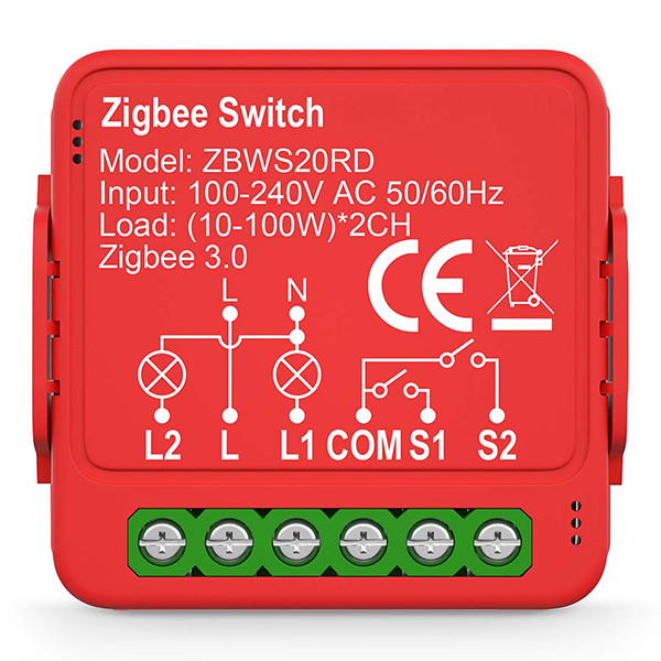 Nedis Slimme inbouwmodule | Dubbele schakelaar | | Zigbee | 2x100W LNE00249 - 1