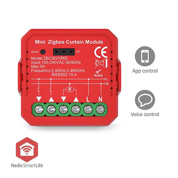 Nedis Slimme inbouwmodule | Rolluiken/jaloezieën | Zigbee | 1000W LNE00240 - 2