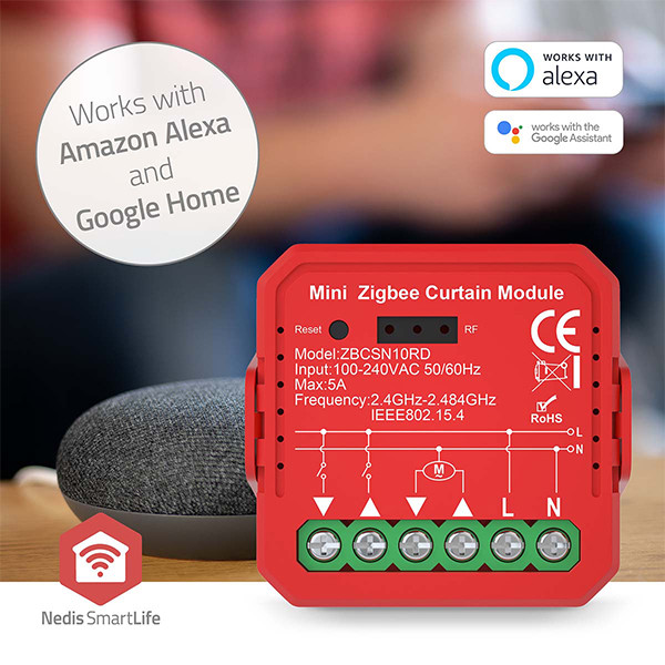 Nedis Slimme inbouwmodule | Rolluiken/jaloezieën | Zigbee | 1000W LNE00240 - 5