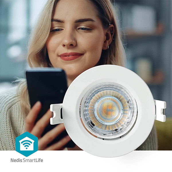 Nedis Slimme plafondlamp | Rond | Ø 52 mm | 2700-6500K | Wit | WiFi (Tuya) | 4.8W LNE00226 - 5
