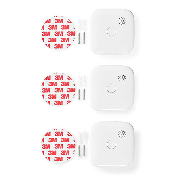 Nedis Slimme rookmelder | Batterijvoeding | WiFi (Tuya) | Wit | 3 stuks LNE00223 - 10