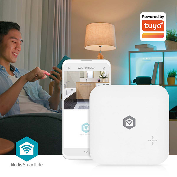 Nedis Slimme water detector | Wi-Fi | Batterijvoeding | Verlenging inbegrepen | 80 dB | Wit LNE00224 - 7
