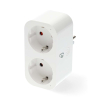 Nedis SmartLife Duo Smart Plug met energiemeter | Max. 3680W | Wit (NL)  LNE00197 - 1