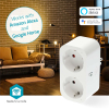 Nedis SmartLife Duo Smart Plug met energiemeter | Max. 3680W | Wit (NL)  LNE00197 - 5