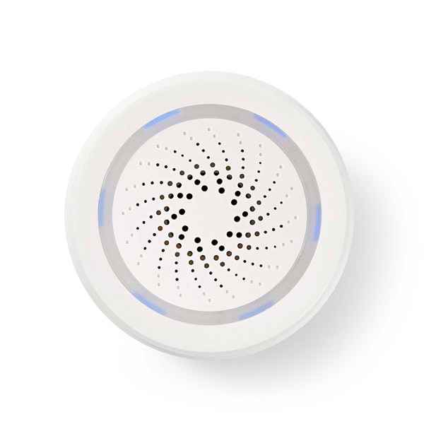 Nedis SmartLife Sirene | Wi-Fi | Netvoeding | 8 geluiden | 85 dB | Wit  LNE00168 - 1