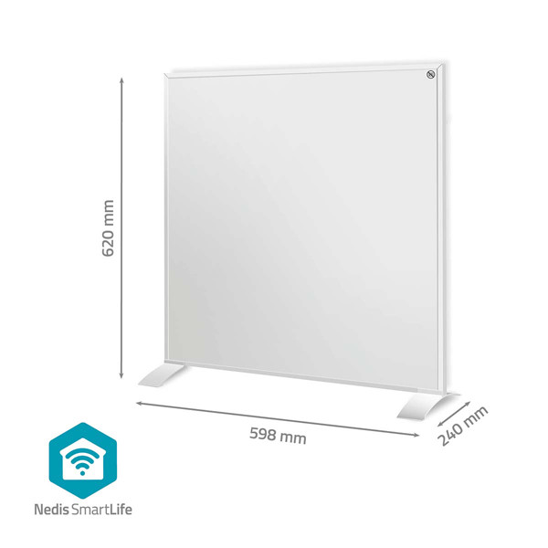 Nedis SmartLife slimme paneel verwarmer 350W | 60x60 cm | IP44 | Wit  LNE00154 - 5