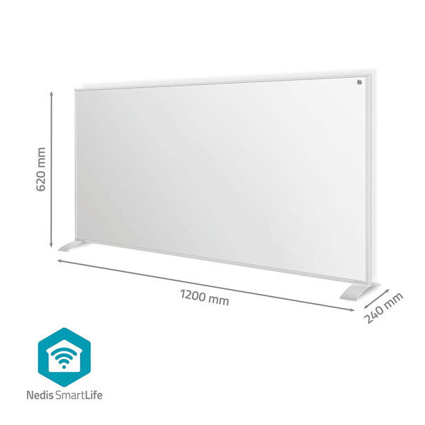 Nedis SmartLife slimme paneel verwarmer 700W | 60x120 cm | IP44 | Wit  LNE00155 - 5