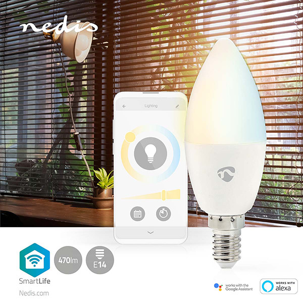 Nedis Smart lamp E14 | Kaars B35 | 2700-6500K | 470 lumen | 4.9W  LNE00120 - 2