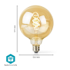 Nedis Smart lamp E27 | Globe G125 | Goud | 1800-6500K | WiFi (Tuya) | 4.9W LNE00230 - 8