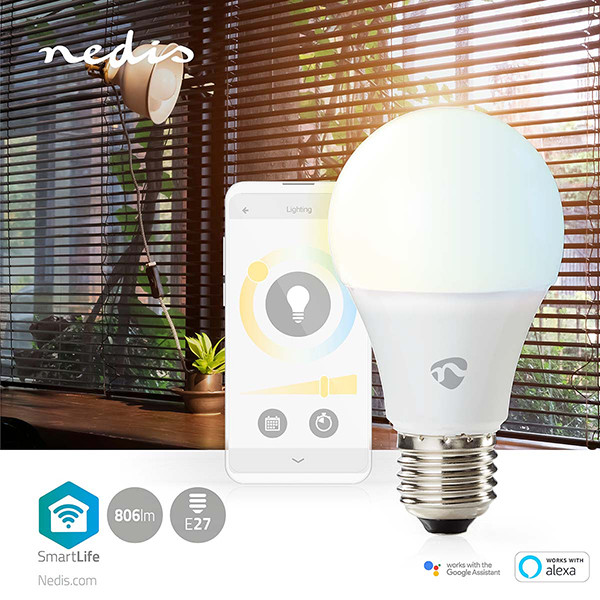 Nedis Smart lamp E27 | Peer A60 | 2700-6500K | 806 lumen | 9W  LNE00121 - 2
