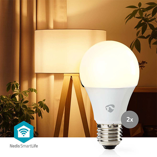 Nedis Smart lamp E27 | Peer A60 | Mat | 2700-6500K | WiFi (Tuya) | 9W | 2 stuks LNE00228 - 6