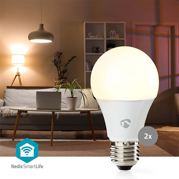Nedis Smart lamp E27 | Peer A60 | Mat | 2700-6500K | WiFi (Tuya) | 9W | 2 stuks LNE00228 - 7