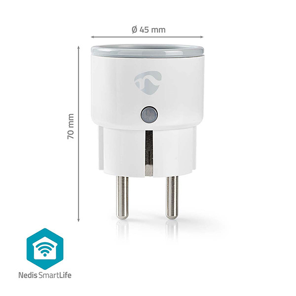 Nedis Smart plug | inclusief energiemeter | Max. 2500W | WiFi (Tuya) | IP20 | Wit (NL) LNE00232 - 9