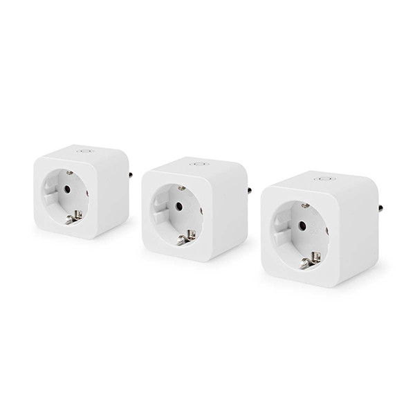 Nedis Smart plug | inclusief energiemeter | Max. 3680W | WiFi (Tuya) | IP20 | Wit (NL) | 3 stuks LNE00101 - 1