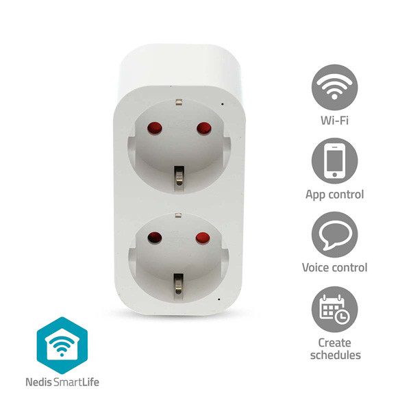 Nedis Smart plug | inclusief energiemeter | Max. 3680W | WiFi (Tuya) | IP20 | Wit (NL) LNE00197 - 7