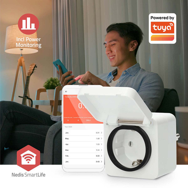 Nedis Smart plug | inclusief energiemeter | Max. 3680W | Zigbee | IP44 | Wit (NL) LNE00196 - 4