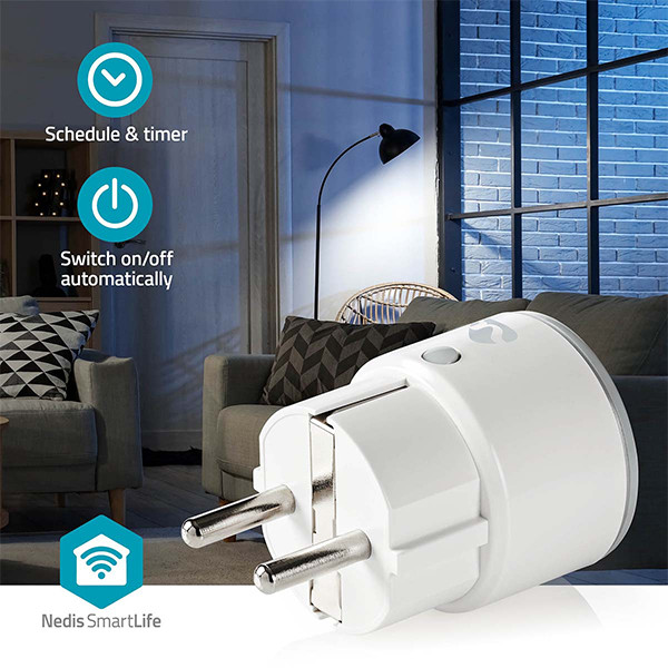Nedis Smart plug | inclusief energiemeter |  WiFi (Tuya) | Wit | 2500W | NL LNE00232 - 7