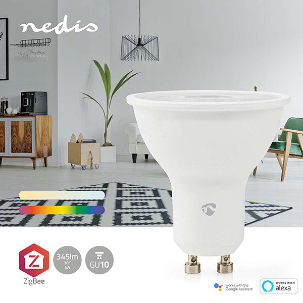 Nedis Smart spot GU10 | RGB + 2700-6500K | Zigbee 3.0 | 345 lumen | 4.9W  LNE00125 - 2