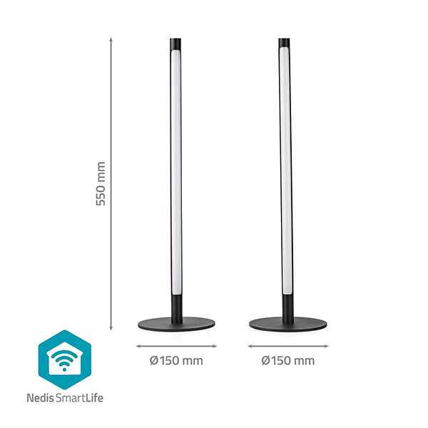 Nedis Smart tafellamp | 56 cm | RGB + 2700-6500K | 600 lumen | 36W  LNE00133 - 5