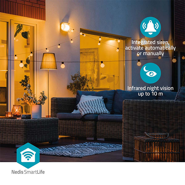 Nedis slimme camera | Netstroom | 1296p | Wit | IP65 | WiFi (Tuya) LNE00220 - 7