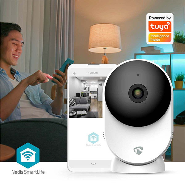Nedis slimme camera | USB voeding | 1296p | Wit | IP20 | WiFi (Tuya) LNE00217 - 6