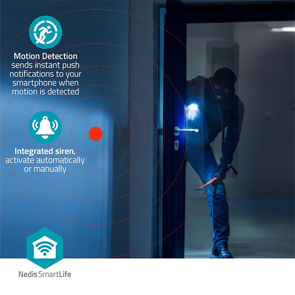 Nedis slimme camera | USB voeding | 1296p | Wit | IP20 | WiFi (Tuya) LNE00218 - 6