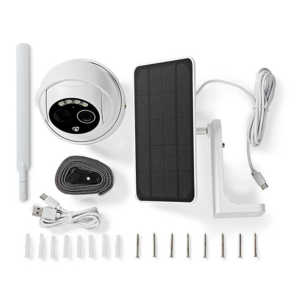 Nedis slimme camera | Zonne-energie | 1080p | Wit | IP65 | 4G LNE00209 - 9