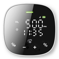 Nedis slimme luchtkwaliteitsmonitor | Inclusief display | Wi-Fi (Tuya) | Zwart
