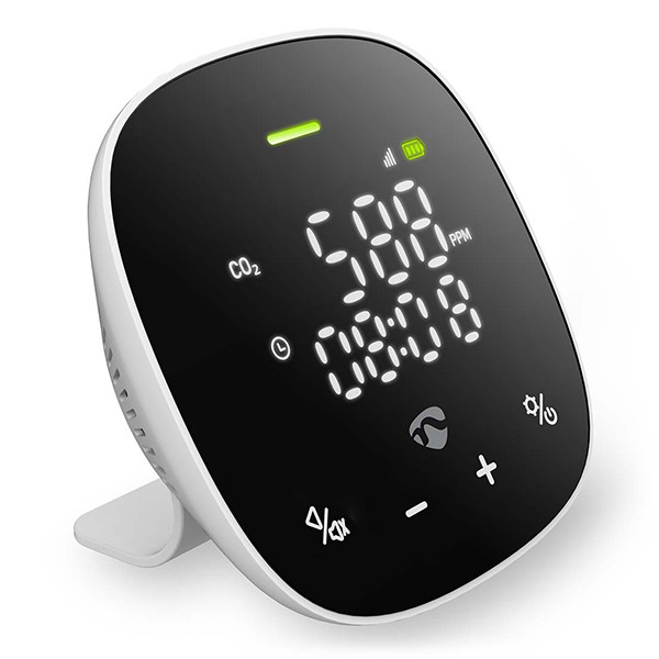 Nedis slimme luchtkwaliteitsmonitor | Inclusief display | Wi-Fi (Tuya) | Zwart LNE00234 - 2