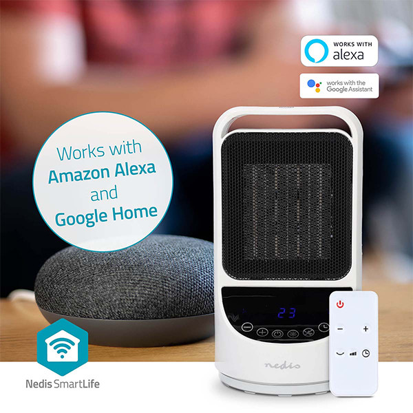 Nedis slimme ventilatorkachel | 2 Warmte Standen | Zwenkfunctie | Wit | WiFi (Tuya) | 1500W LNE00208 - 5
