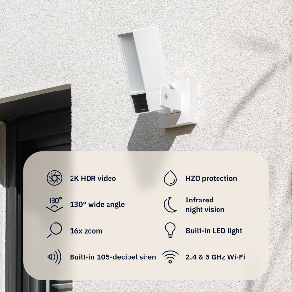 Netatmo slimme buitencamera | Netstroom | 2K | IPx6 | WiFi | Wit LNE00042 - 2