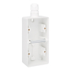 Niko Hydro dubbele opbouwdoos verticaal | Wit LNI00020 - 1