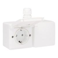 Niko Hydro dubbele wandcontactdoos horizontaal | IP55 | Opbouw | Wit  LNI00008