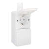 Niko Hydro dubbele wandcontactdoos verticaal | IP55 | Opbouw | Wit