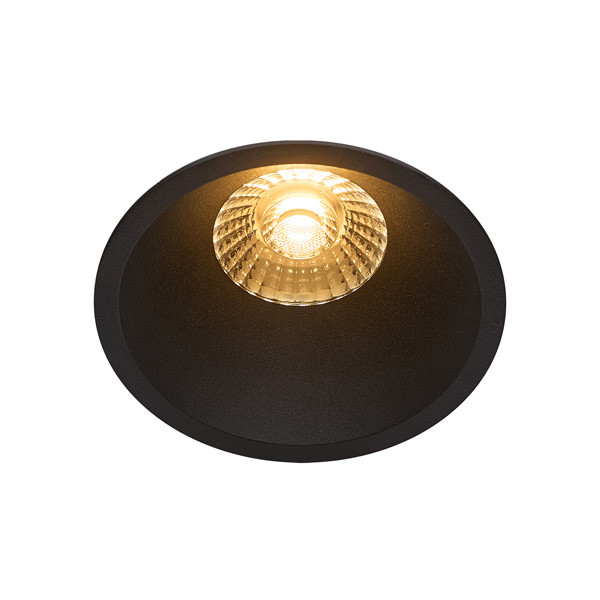 Nordlux Inbouwspot | Albric | Rond | 2700K | Zwart | Ø 83mm | IP44 | Dimbaar | 8W  LNO00195 - 1