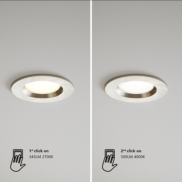 Nordlux LED inbouwspot | Ø 8.5 cm | Tiaki | 2700-4000K | 345 lumen | IP65 | 6.5W | Nikkel  LNO00074 - 2