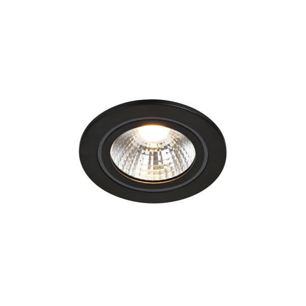 Nordlux LED inbouwspot | Ø 9.5 cm | Alec 1-Kit | 3000K | 480 lumen | IP44 | 6.1W | Zwart  LNO00424 - 1
