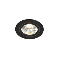Nordlux LED inbouwspot | Ø 9.5 cm | Alec 1-Kit | 3000K | 480 lumen | IP44 | 6.1W | Zwart  LNO00424
